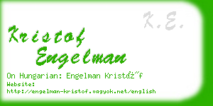 kristof engelman business card